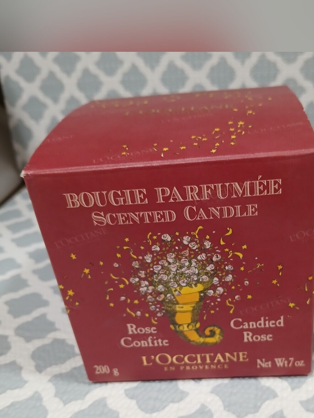 L'OCCITANE Candied Rose Scented Candle 7oz. New In Box - Picture 2 of 5